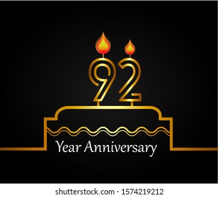 92 year anniversary design template