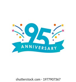 92 Years Anniversary Celebration Vector Template Design Illustration. Vector Eps10