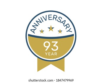 Modelos vectoriales de logotipo de 93 años, diseño de 93 años 