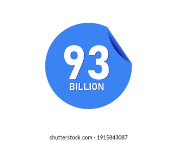 93 Billion texts on the blue sticker