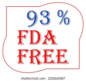 93% Dandruff Free banner tag product label vector illustration art isolated on white background in various colors