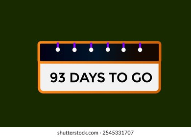 Noch 93 Tage, Symbol, Stil, Timer, Countdown, Uhr, Zeit, Hintergrund, Vorlage, 93 Tage vor dem Start, Countdown, Aufkleber, Linkes Banner, Geschäft, Verkauf, Label-Button
