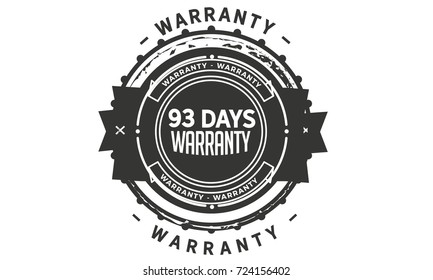 93 days warranty icon vintage rubber stamp guarantee