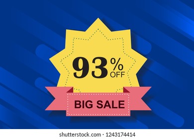 93% off discount promotion sale,  sale promo marketing.