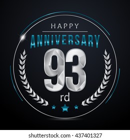  93 Silver anniversary logo, low poly design number