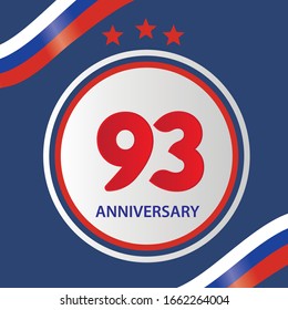 Ilustración de diseño de plantillas vectoriales de celebración de 93 años
