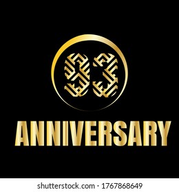 93 year anniversary celebration, vector design for celebrations, invitation cards and greeting cards