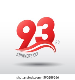 93 Years Anniversary Celebration Design