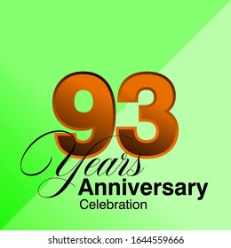 Ilustración de diseño de plantillas vectoriales de celebración de 93 años