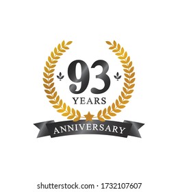 93 years anniversary elegant design