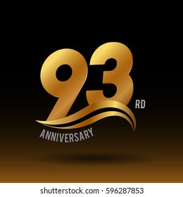 93 years golden anniversary logo celebration