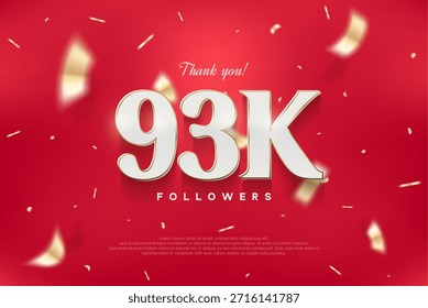 93k diseño elegante y lujoso, fondo de Vector gracias por los seguidores.