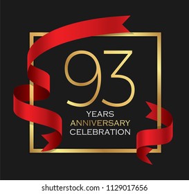 93rd years anniversary celebration background