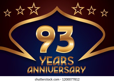 93th Anniversary numbers. background for anniversary