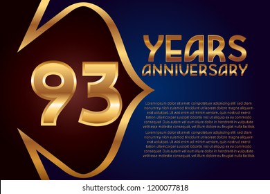 93th Anniversary numbers. background for anniversary