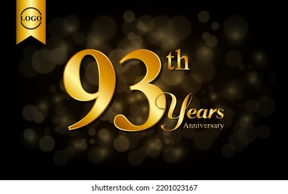 Diseño de plantillas para el 93 aniversario. para folleto, folleto, revista, póster de folleto, banner, web, invitación o tarjeta de saludo. Ilustraciones vectoriales.
