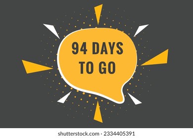 94 Tage, um Countdown-Vorlage zu gehen. Bannerdesign an 94 Tagen für Countdown-Links