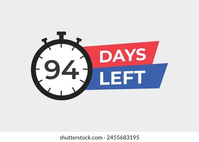 In: 94 days to go Countdown Vorlage. 94 Tage Countdown links Tage Banner Design. Countdown-Timer für 94 Tage beendet
