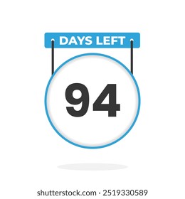 Cuenta regresiva de 94 días para la promoción de ventas. Quedan 94 días para el Anuncio de ventas promocionales