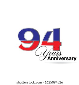 94 ear Anniversary Vector Template Design Illustration