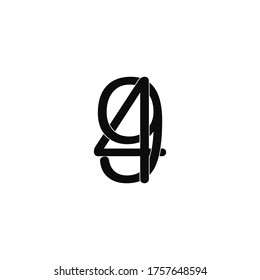 diseño original del logotipo de monograma de 94 letras