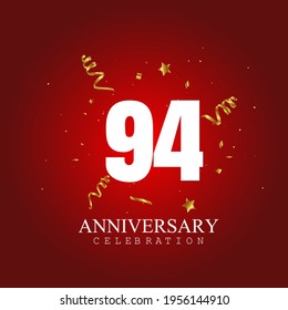 94 year anniversary celebration, vector design for celebrations, invitation cards and greeting cards