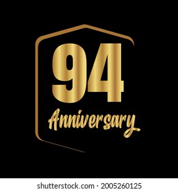 94 year anniversary celebration, vector design for celebrations, invitation cards and greeting cards