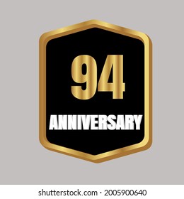 94 year anniversary celebration, vector design for celebrations, invitation cards and greeting cards