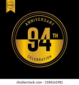 Design-Vorlage für 94 Jahre. Vektorgrafik