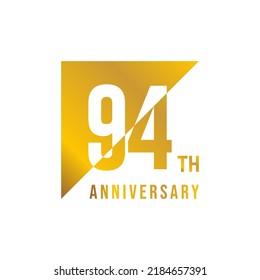 Plantilla de diseño de 94 años. ilustración de plantilla de vector