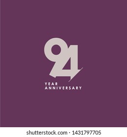 94 Years Anniversary Celebration Vector Template Design Illustration