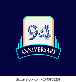 94 Years Anniversary Celebration Vector Template Design Illustration