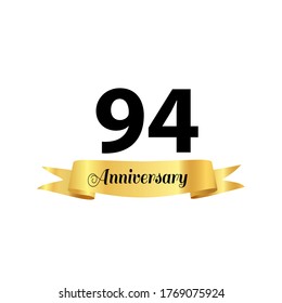 94 Years Anniversary Celebration Vector Template Design Illustration