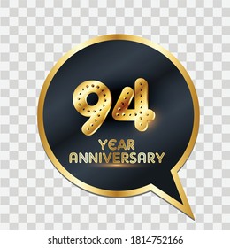 94 Years Anniversary Celebration Vector Template Design Illustration