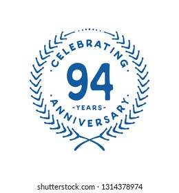 94 years design template. 94th vector and illustration.