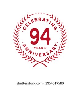 94 years design template. 94th vector and illustration.