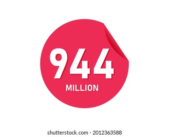 944 million texts on the white background