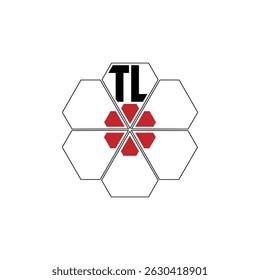 948 diamond shape alphabet letter pentagon geometric educational learning flower logo T L