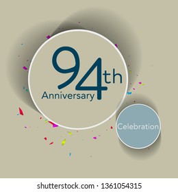 94th anniversary logo with the classic stage, gives a simple feel but looks elegant, this design is suitable for greeting cards or invitation cards