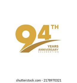 94th year anniversary design template. vector template illustration