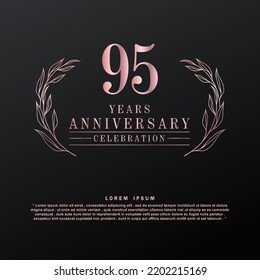 95 Aniversario celebración 3d ilustración de diseño de plantilla vectorial