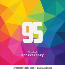 95 anniversary celebration vector concept template design illustrator