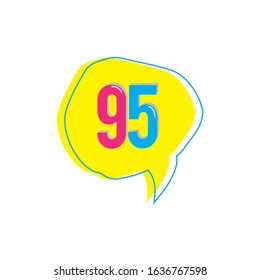 95 anniversary celebration vector concept template design illustration