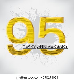 95 anniversary template design.95 years anniversary.Vector illustration.