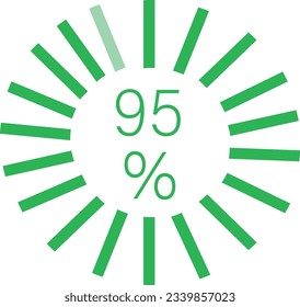 95% de círculo de carga digital por ciento adecuado para diseños ui y ux digitales