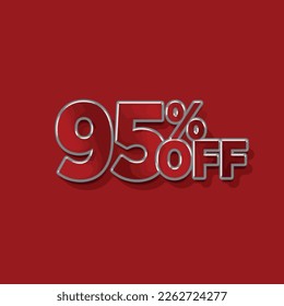 95% Discount. Sale tags set vector badges template. Sale offer price sign. Special offer symbol. Discount promotion. Discount badge shape. vector design - Shutterstock ID 2262724277
