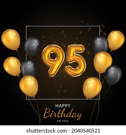 95 Happy Birthday Greeting Card Vector Stock Vector (Royalty Free ...