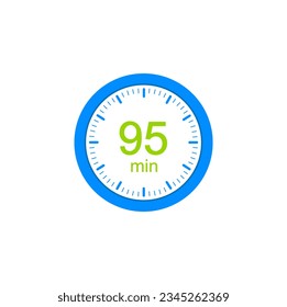 95 Minuten Zeituhr, Timer 95 min Icon.