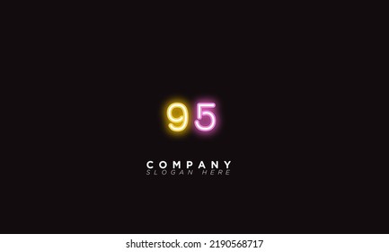 Logo del Monograma Neon Number 