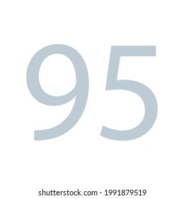 95 NUMMER EINFACHER CLIP ART VEKTOR